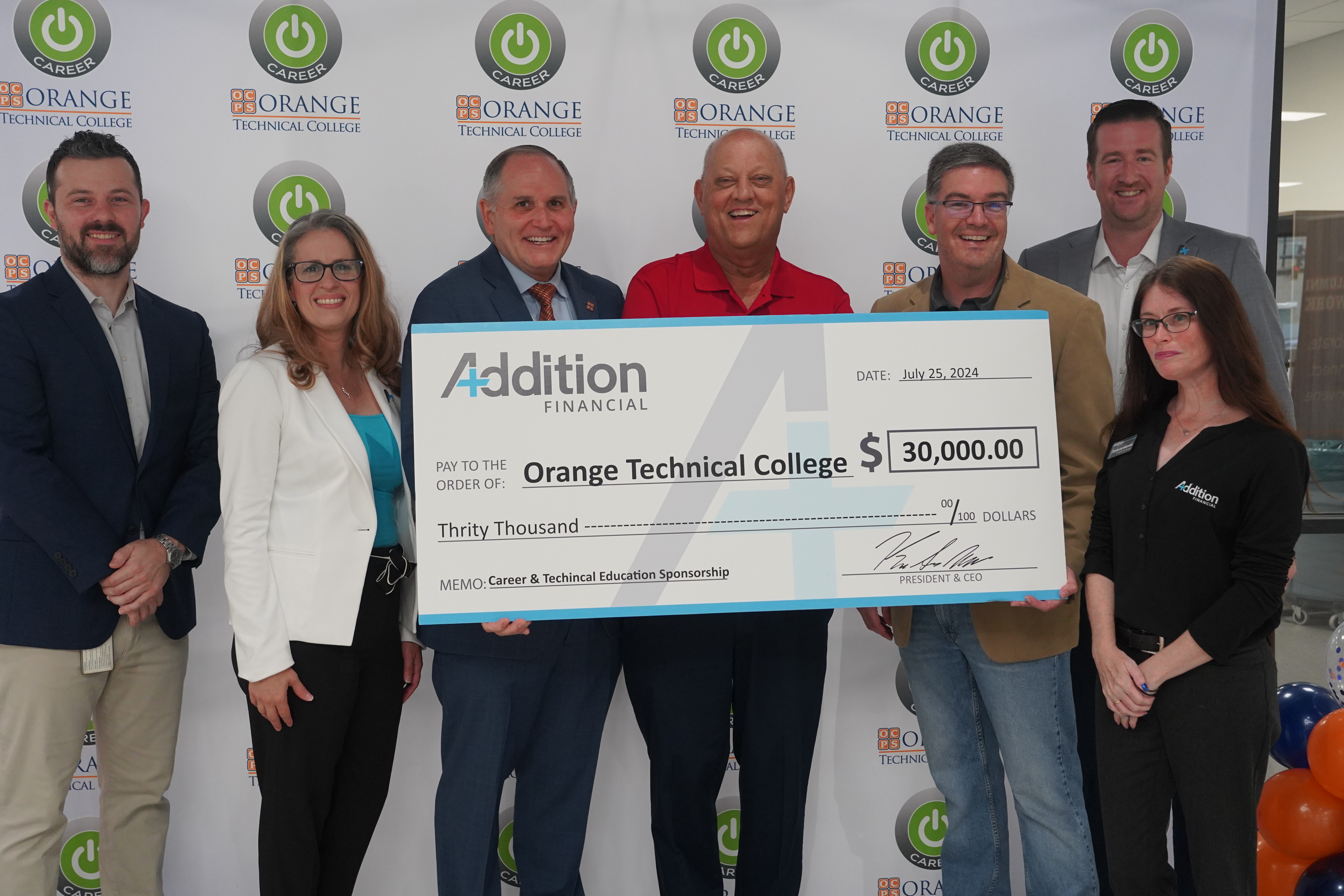Addition Financial Credit Union Partners with Orange Technical College to Provide Support, Financial Education